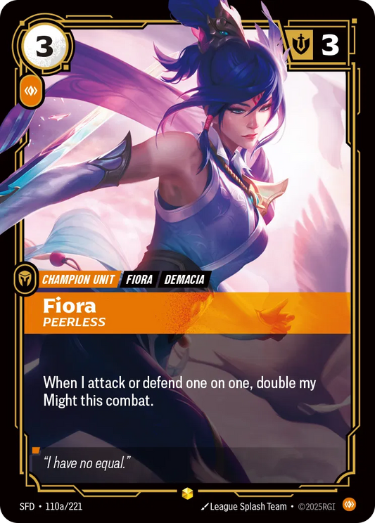 Fiora Peerless (Alternate Art) - 110a/221 - Spiritforged