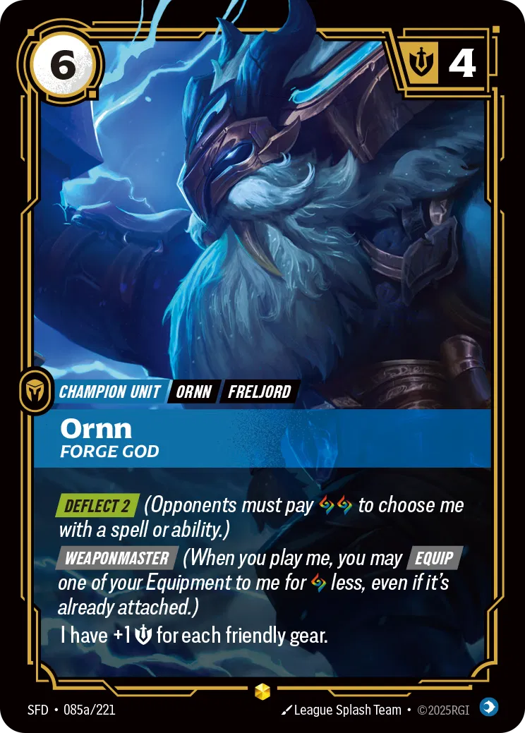Ornn Forge God (Alternate Art) - 085a/221 - Spiritforged