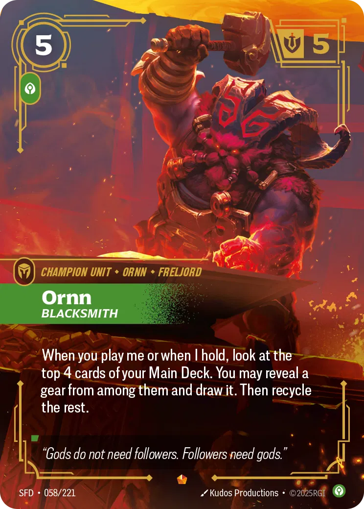 Ornn Blacksmith - 058/221 - Spiritforged