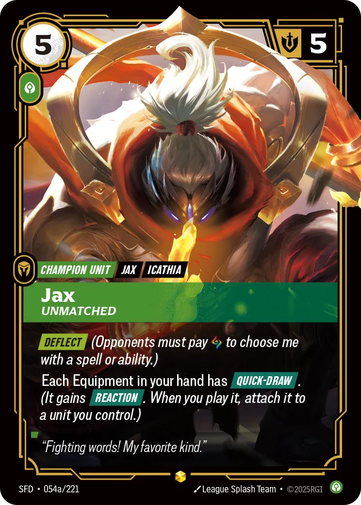 Jax Unmatched (Alternate Art) - 054a/221 - Spiritforged