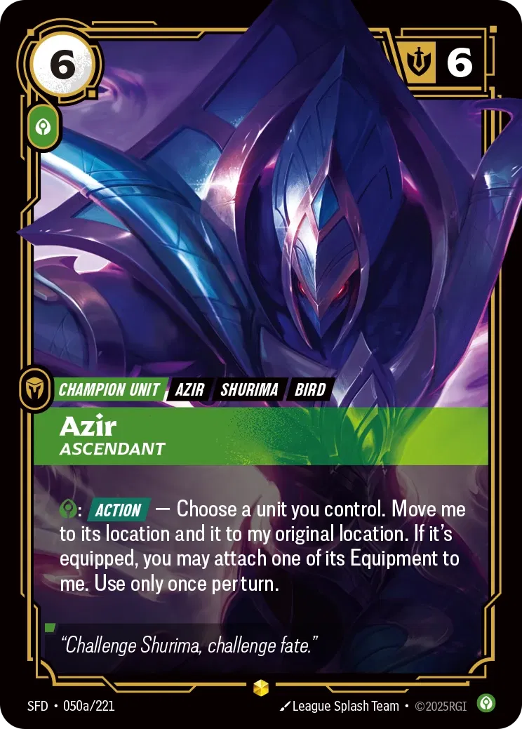 Azir Ascendant (Alternate Art) - 050a/221 - Spiritforged