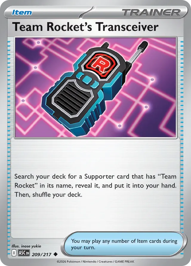 Team Rocket's Transceiver - 209/217 - ME: Ascended Heroes