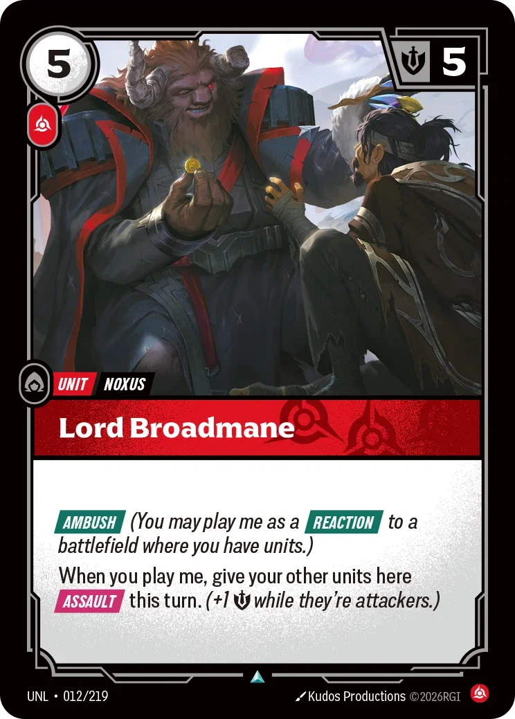 Lord Broadmane - 012/219 - Unleashed