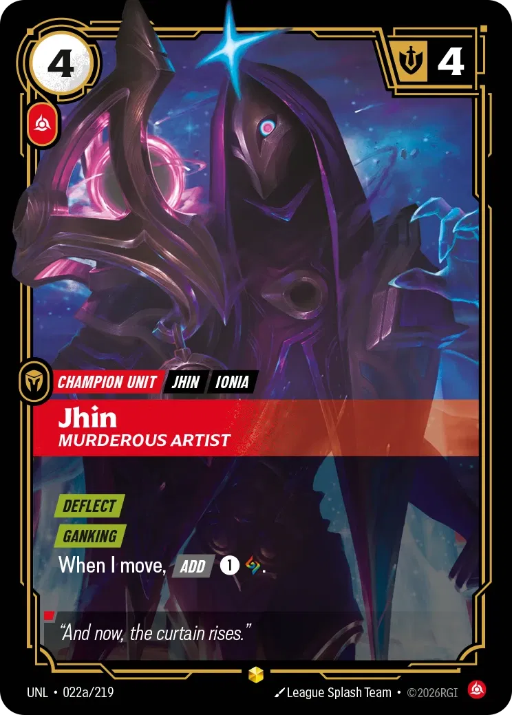 Jhin Murderous Artist (Alternate Art) - 022a/219 - Unleashed