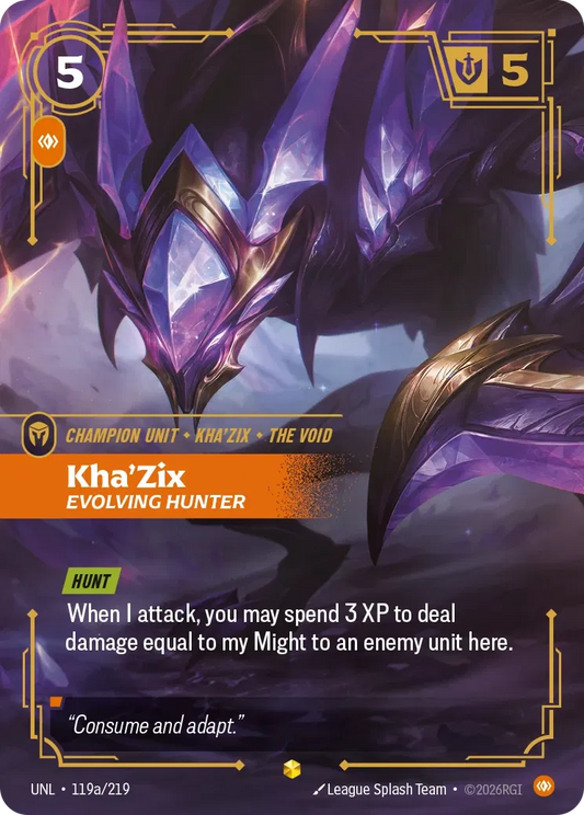 Kha'Zix Evolving Hunter (Alternate Art) - 119a/219 - Unleashed