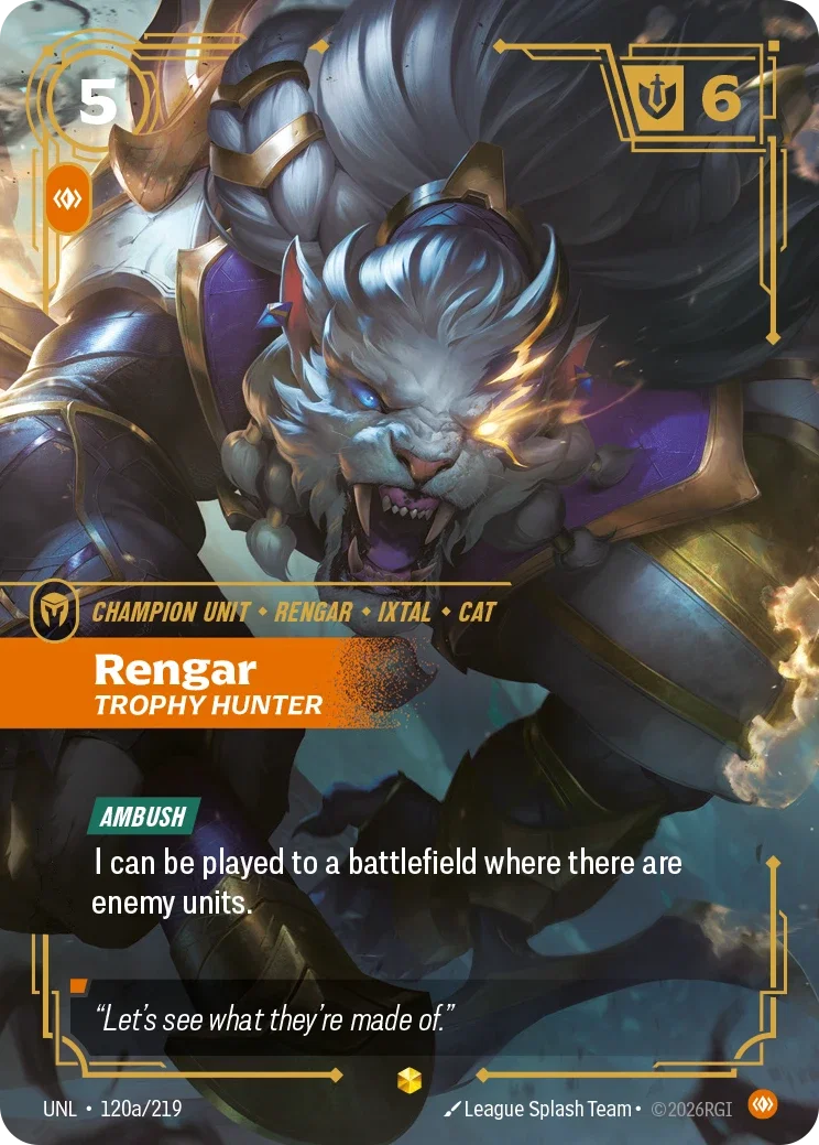 Rengar Trophy Hunter (Alternate Art) - 120a/219 - Unleashed