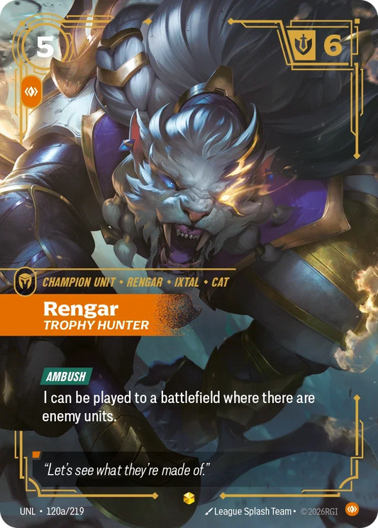 Rengar Trophy Hunter (Alternate Art) - 120a/219 - Unleashed