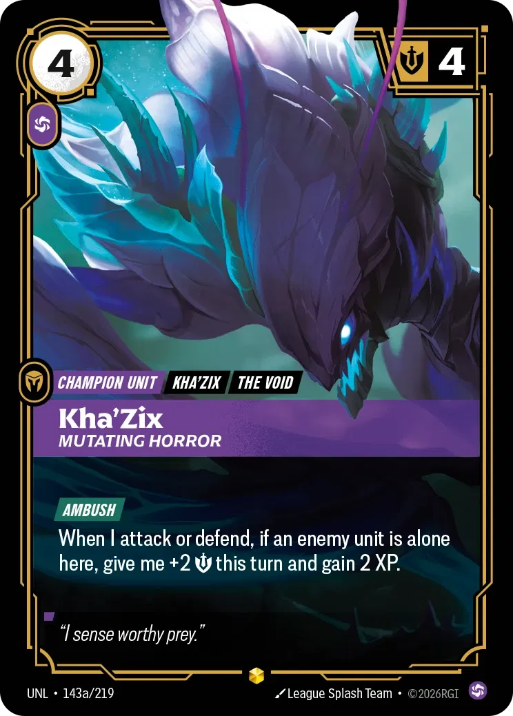 Kha'Zix Mutating Horror (Alternate Art) - 143a/219 - Unleashed