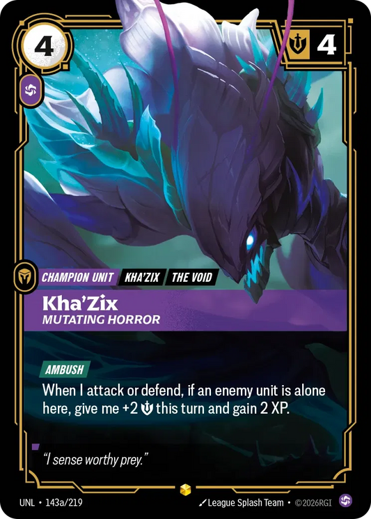 Kha'Zix Mutating Horror (Alternate Art) - 143a/219 - Unleashed