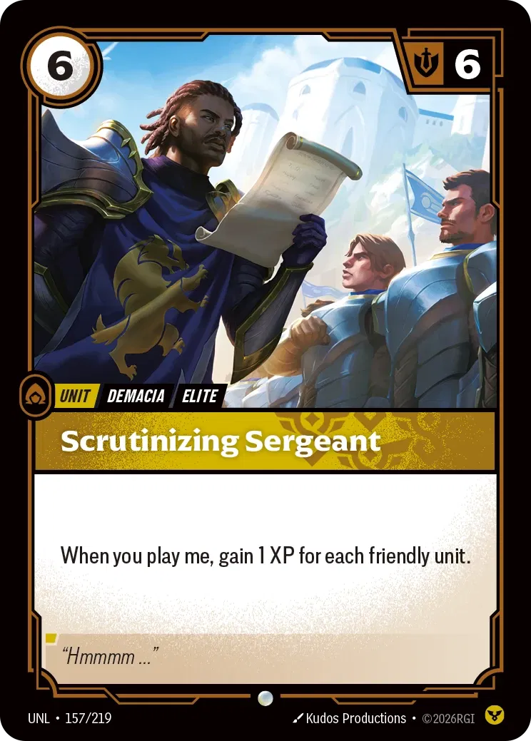 Scrutinizing Sergeant - 157/219 - Unleashed