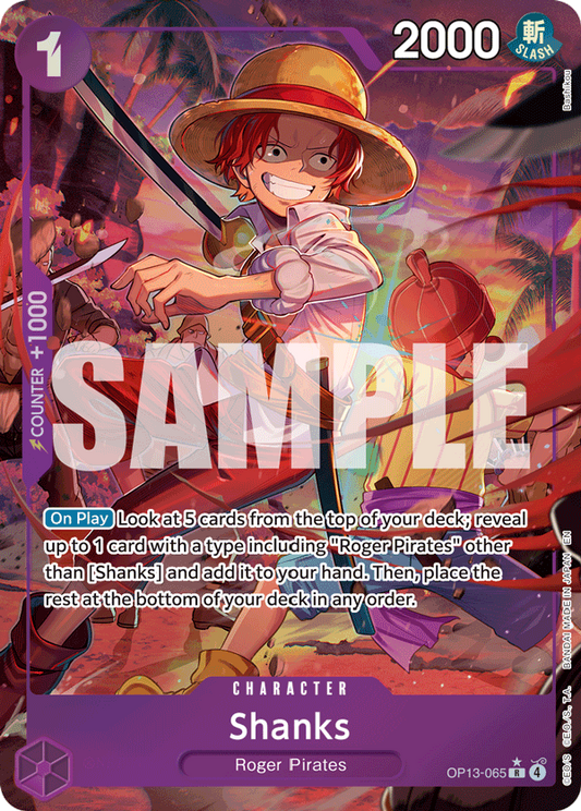 Shanks (Alternate Art) - OP13-065 - Carrying On His Will