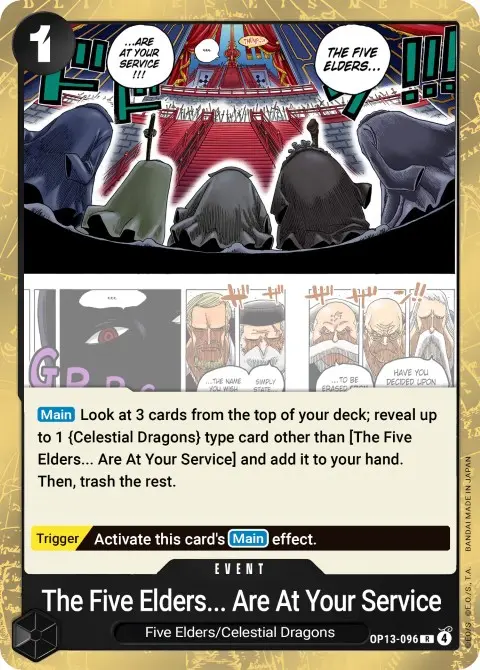 The Five Elders Are at Your Service!!! - OP13-096 - Carrying On His Will