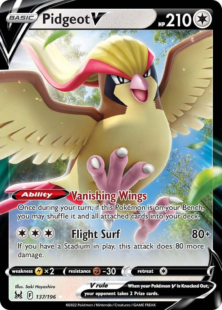 Pidgeot V - 137/196 - SWSH11: Lost Origin