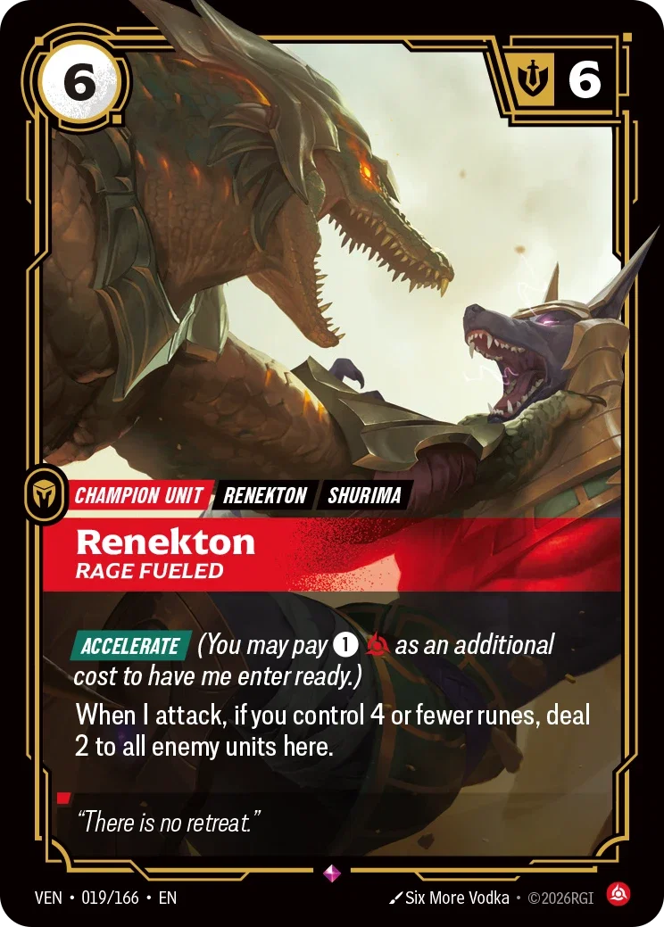 Renekton Rage Fueled - 019/166 Vendetta