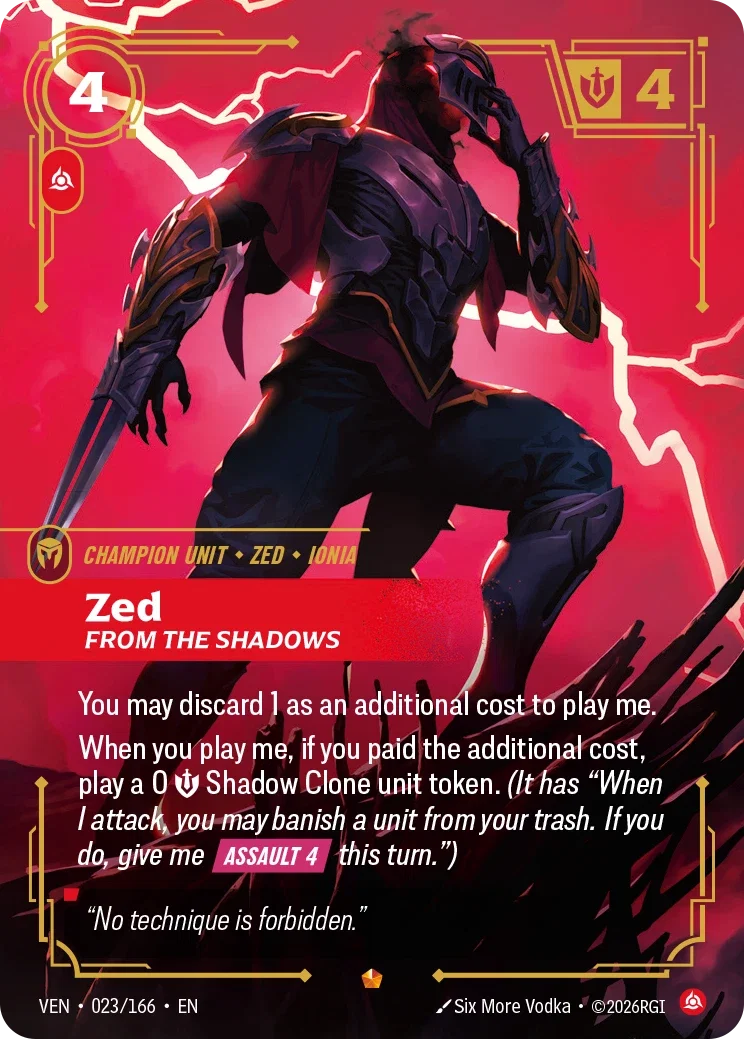 Zed From the Shadows - 023/166 Vendetta