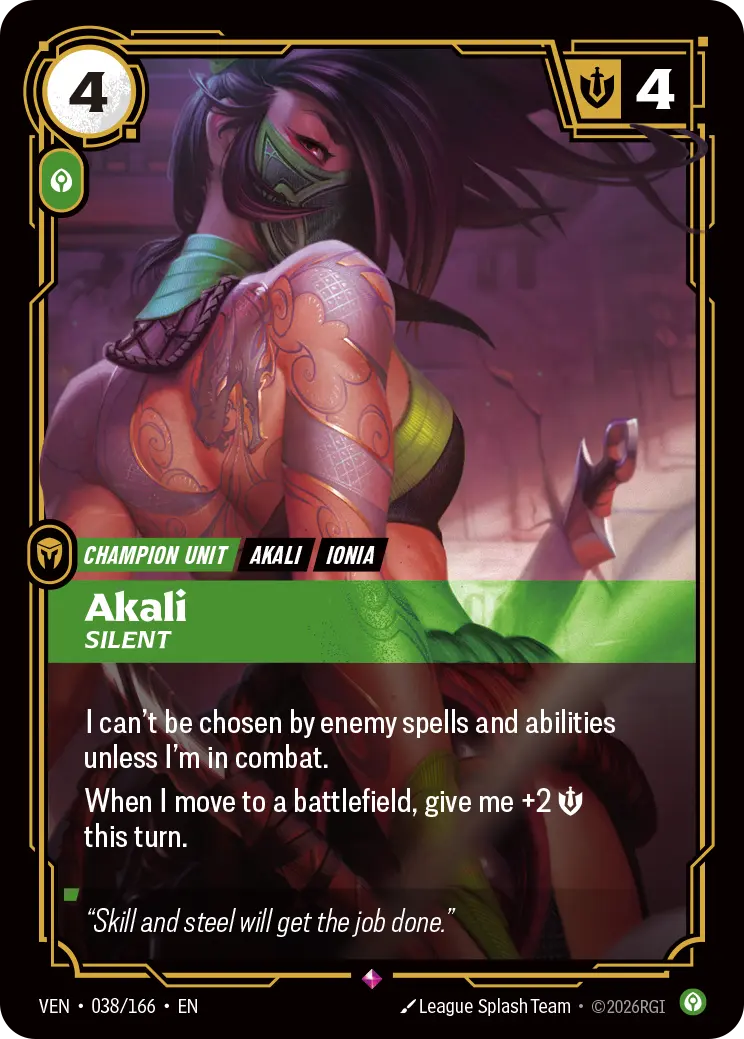 Akali Silent - 038/166 Vendetta