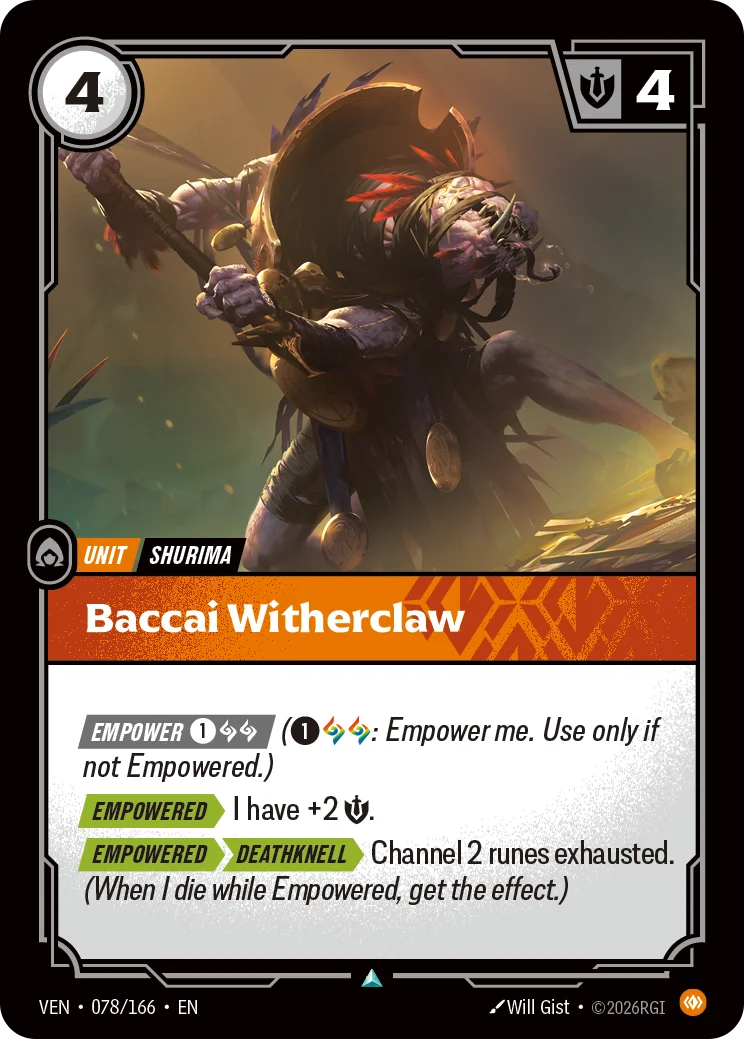 Baccai Witherclaw - 078/166 Vendetta
