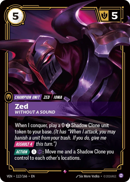 Zed Without a Sound - 112/166 Vendetta